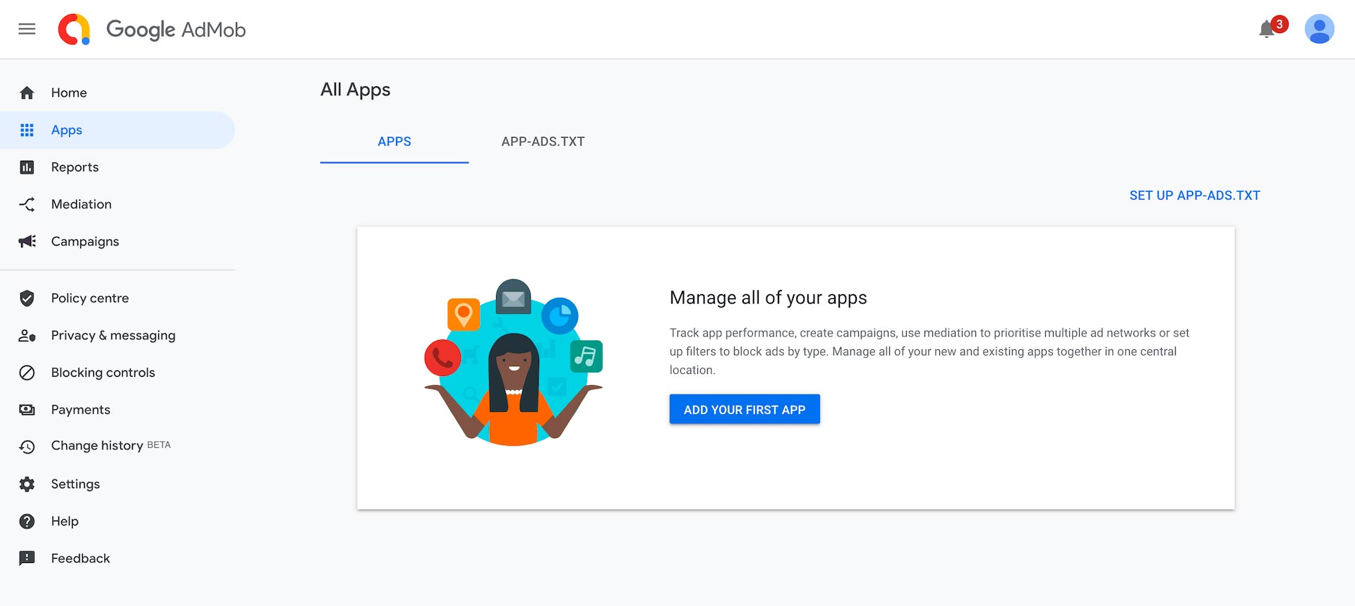 Rename the apps in the AdMob account
